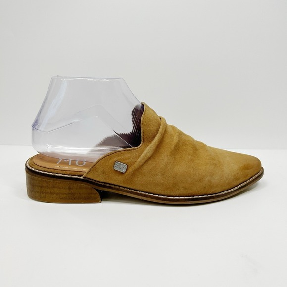 MUSSE & CLOUD Slip On Tan Suede Mules Coastal Cowgirl Western Boho 37 US 6.5-7 - Picture 2 of 8